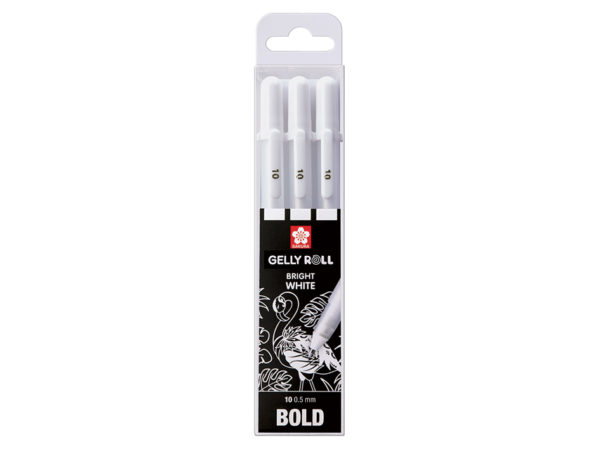 Sakura Gelly Roll - Basic Set 3stk - 10 0,5mm Bold Hvit