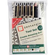 Sakura Zentangle Tool set 12  incl .5 tiles
