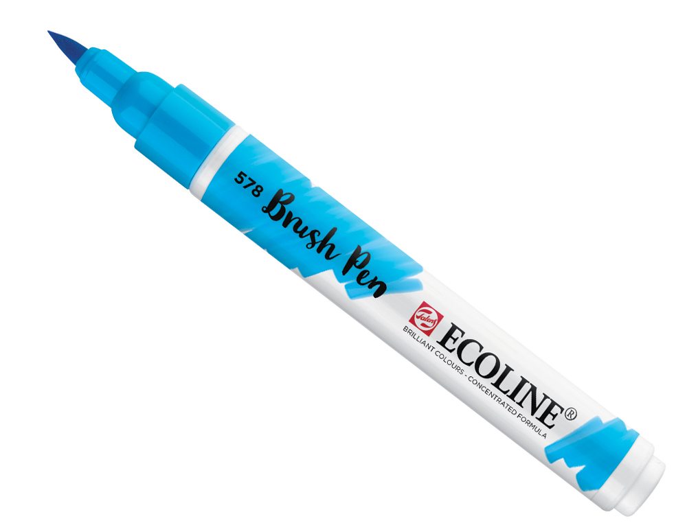 Talens Ecoline Brush Pen - 578 Sky Blue Cyan