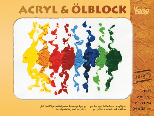 Vang Acryl & Ölblock 230gr. 18x24 12ark
