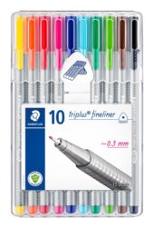 Staedtler Triplus Fineliner 0,3mm set 10 Colours