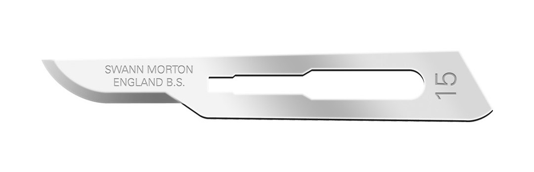 Swann-Morton skalpellblad nr.15 til skaft nr.3 (pk.5 blad)