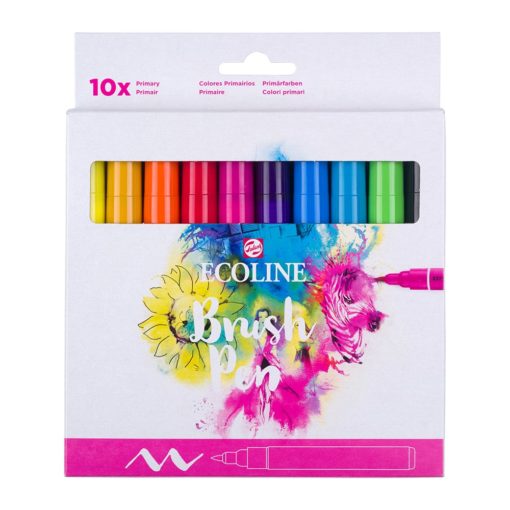 Talens Ecoline Brush Pen - Sett m/10 Primary