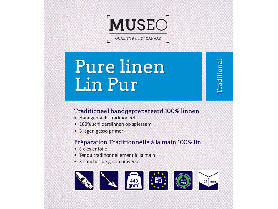 Museo L 100% Lin 50x70cm - Profil 20x45mm m/tverrtre