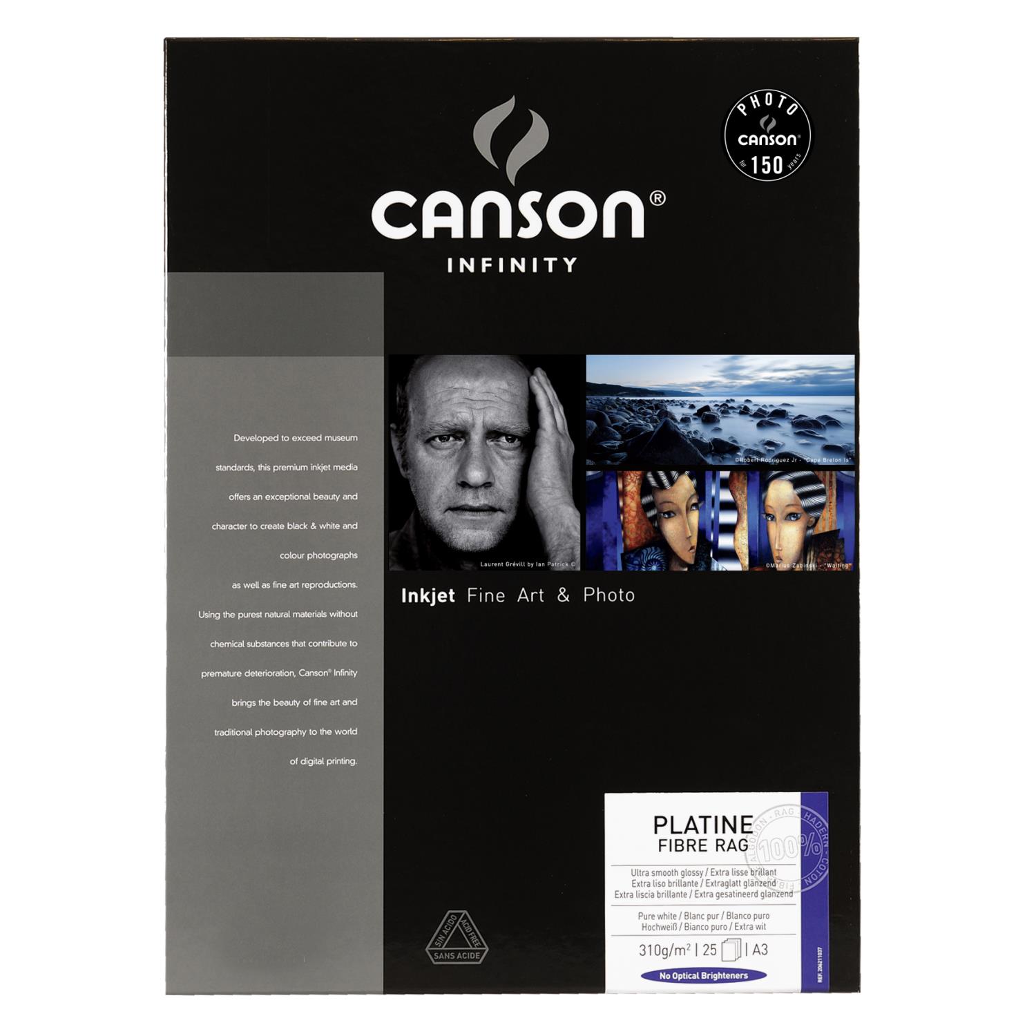Canson Infinity Platine Fiber Rag 310gr. A4 25ark