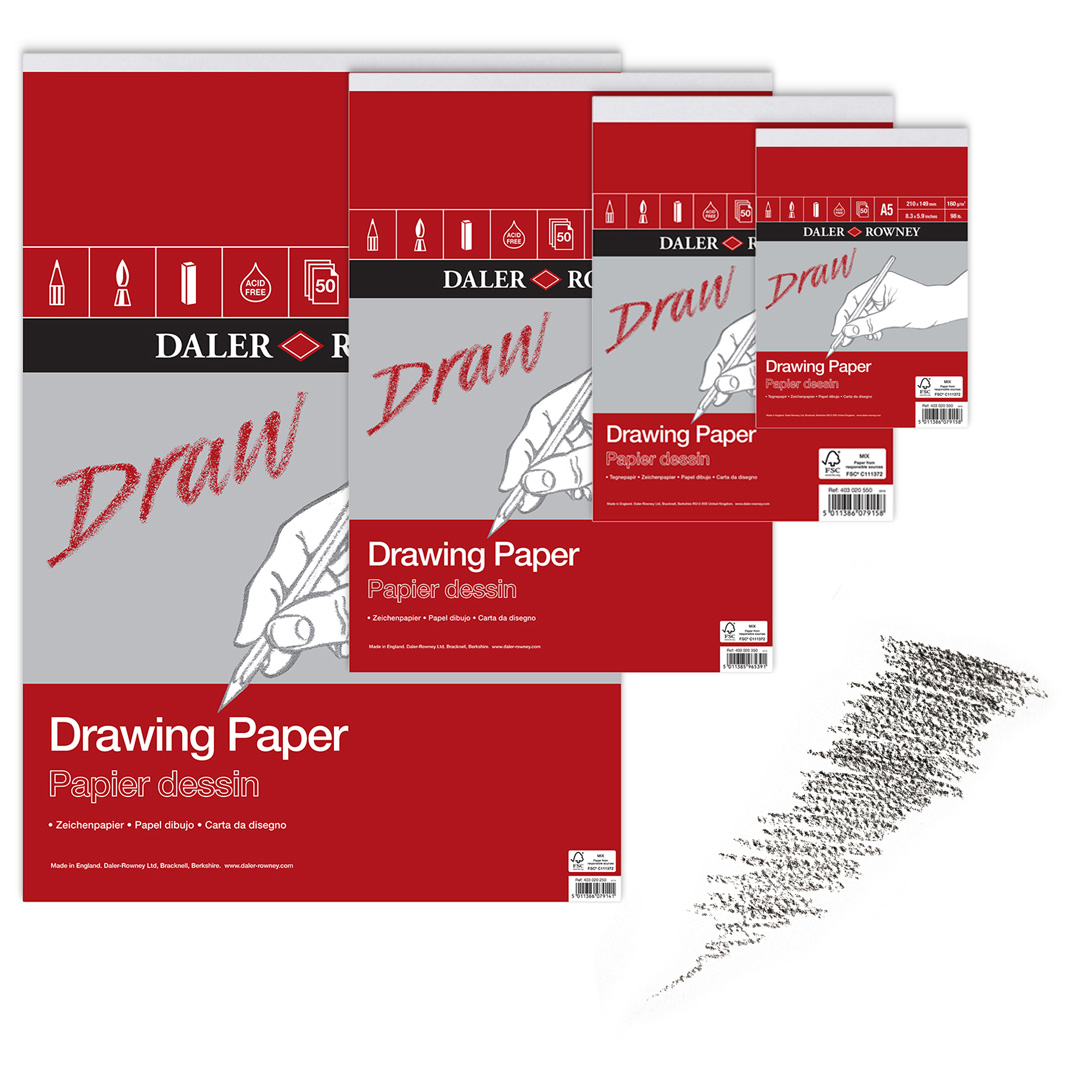 Daler Rowney Draw Paper Medium Grain A2 160gr.