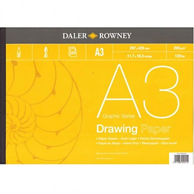 Daler Rowney Drawing Paper 200gr. A3 20 ark
