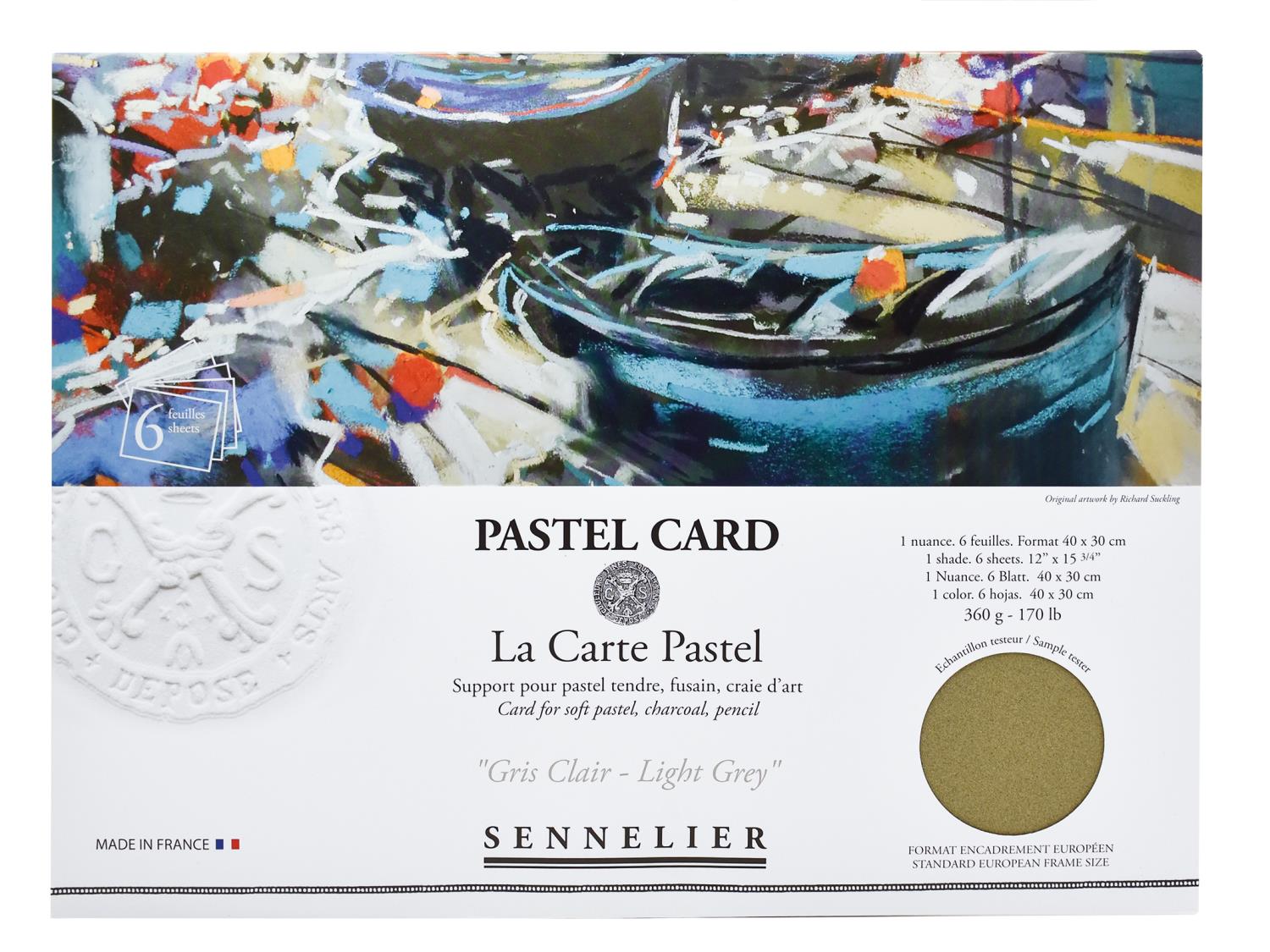 Sennelier Pastel Card 6pk. 30x40 Light Grey