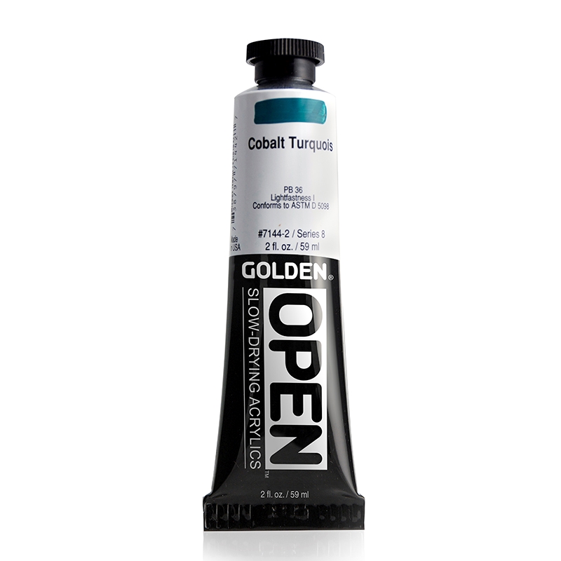 Golden Open Acrylic 59 ml 7144 Cobalt Turquois S8