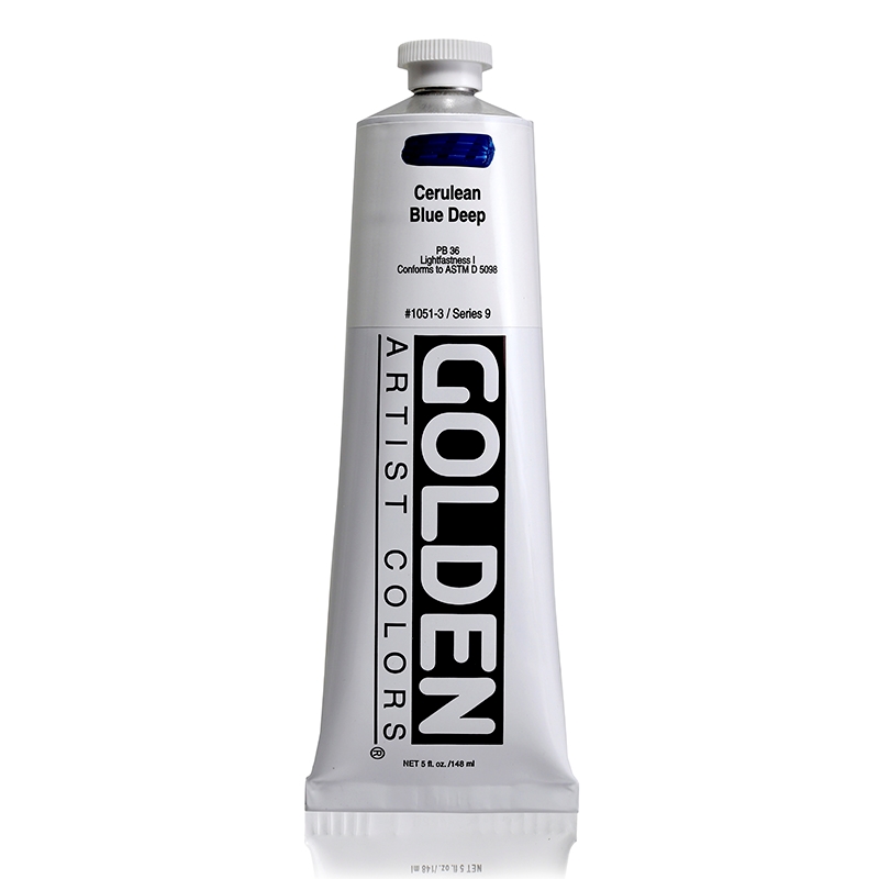 Golden Heavy Body Acrylic 148ml 1051 Cerulean Blue Deep S9