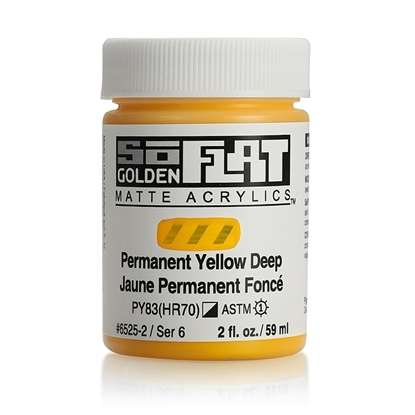 Golden SoFlat Acrylic 59ml 6525 Permanent Yellow Deep S6