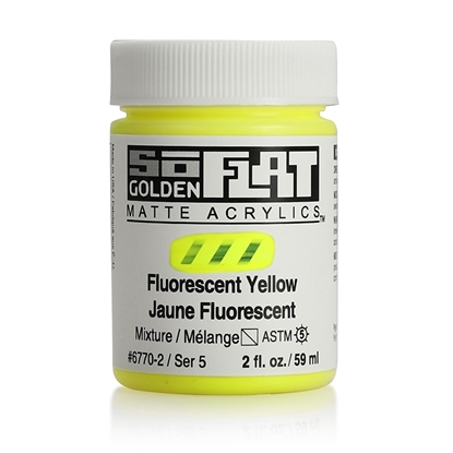 Golden SoFlat Acrylic 59ml 6770 Fluorescent Yellow S5