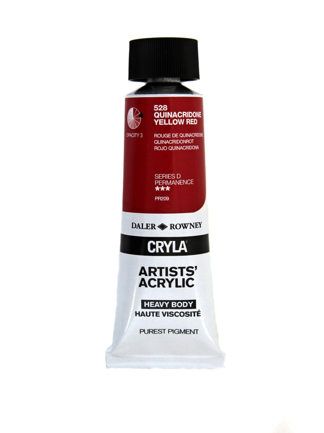 Daler Rowney Cryla 75ml 528 Quinacridone Yellow Red Serie D