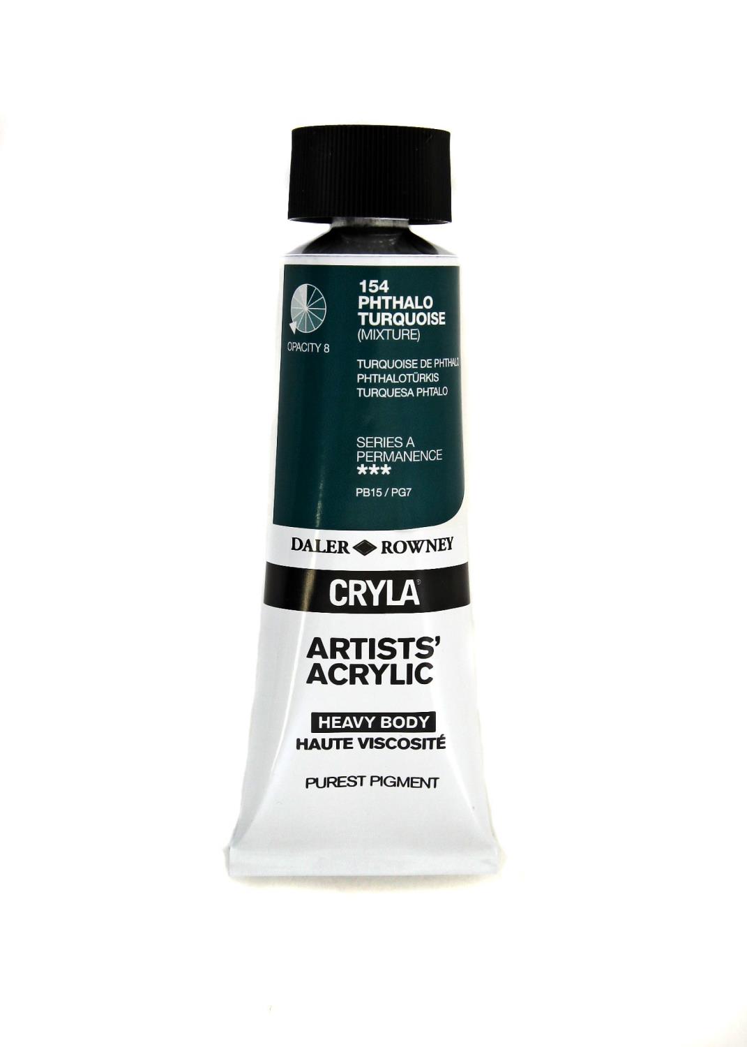 Daler Rowney Cryla 75ml 154 Phthalo Turqouise Serie A