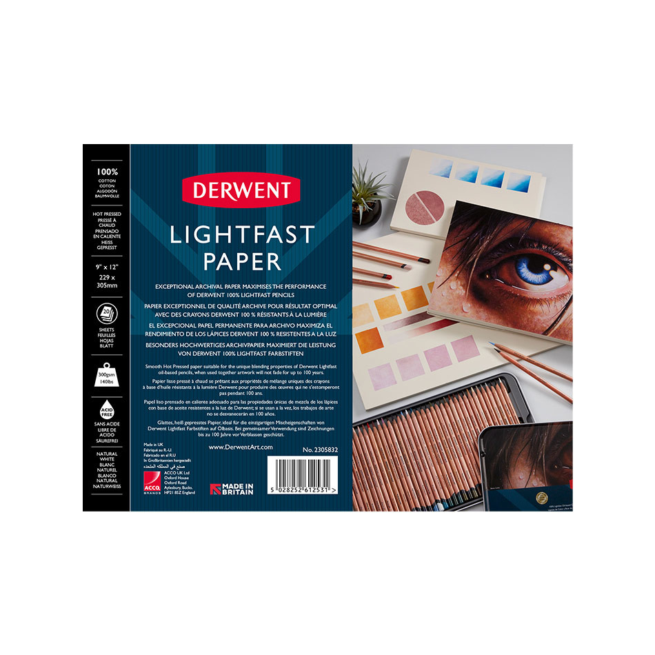 Derwent Lightfast Paper Pad 300gr. 17,8x25,4