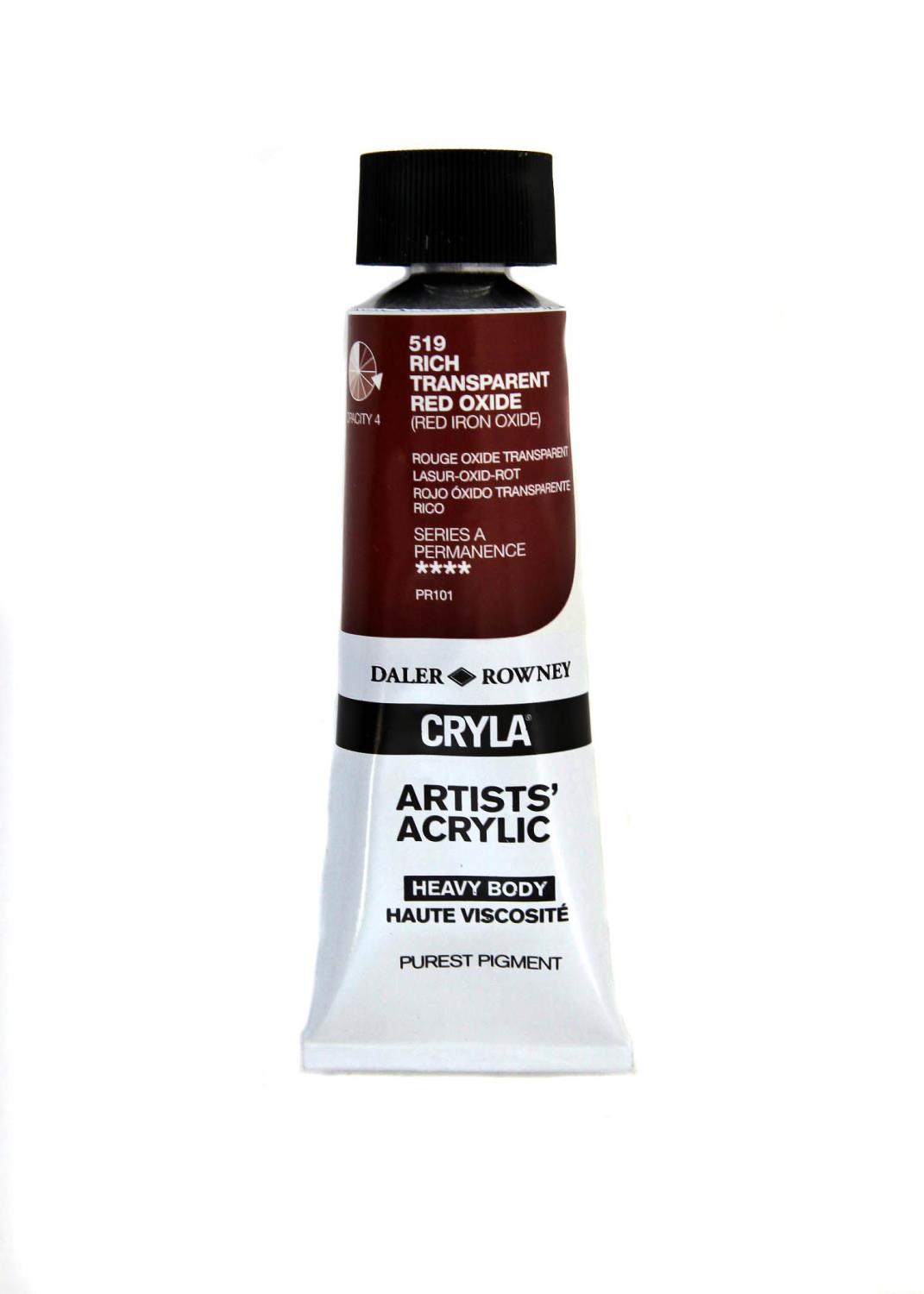 Daler Rowney Cryla 75ml 519 Rich Transparent Red Oxide Serie A