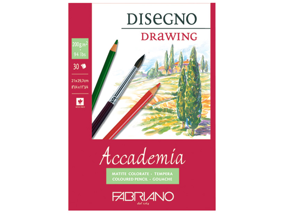 Fabriano Disegno Accademia Drawing 200gr. A5 30 ark