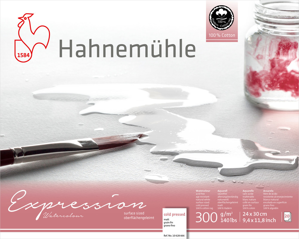 Hahnemühle Expression Watercolour 300gr. 24x30 CP 628666