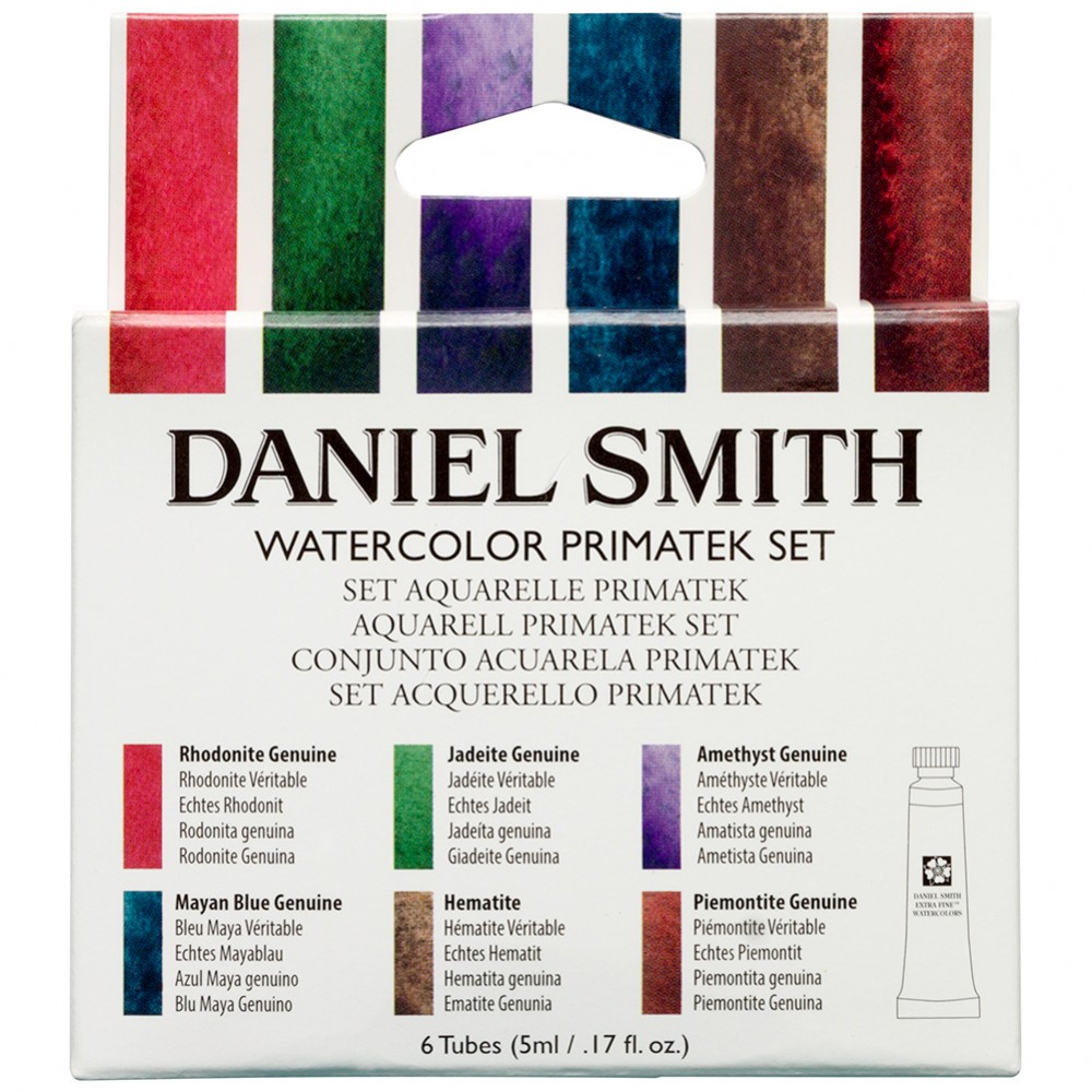 Daniel Smith Extra fine Watercolors 5 ml Tubes - Primatek Watercolor Set - 6 Tubes