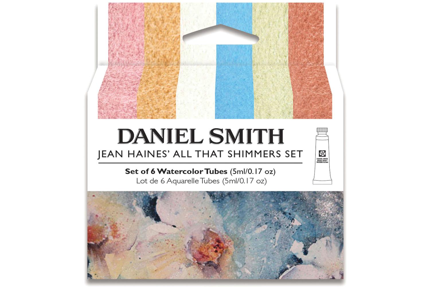 Daniel Smith Extra fine Watercolors 5 ml Tubes - Jean Haine`s All that Shimmers Set - 6 Tubes
