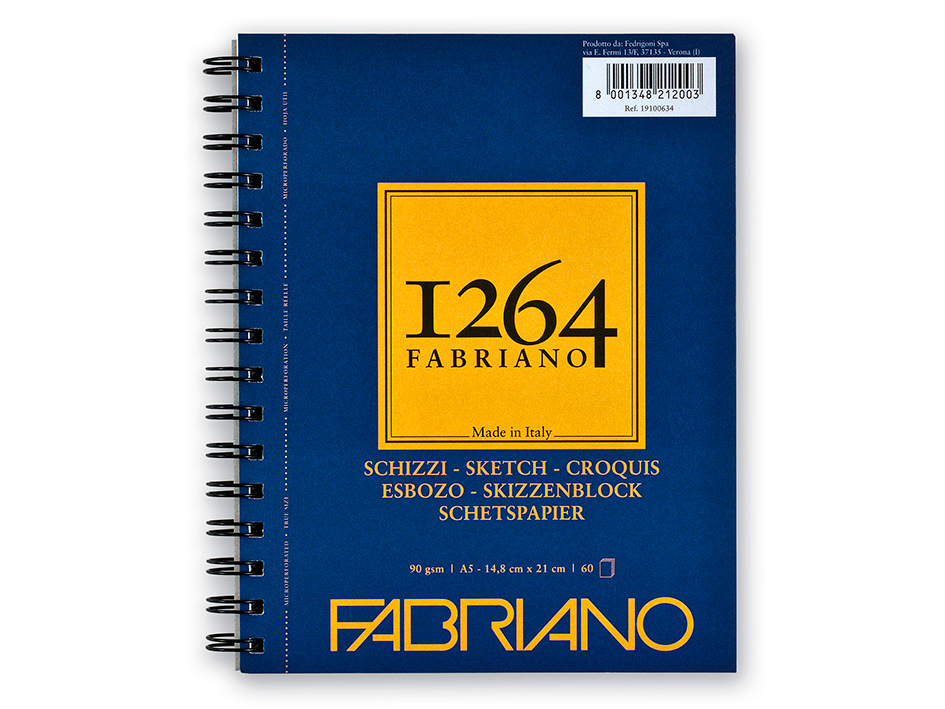 Fabriano 1264 Sketch – Spiral Langside 90g A5 60ark