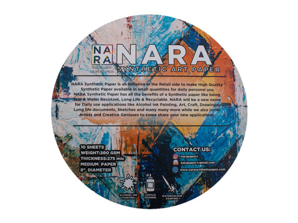 Nara Syntetisk papir – Hvit sirkel 20,3cm 200g