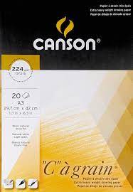 Canson "C" à grain Drawing 224gr. A4 20ark