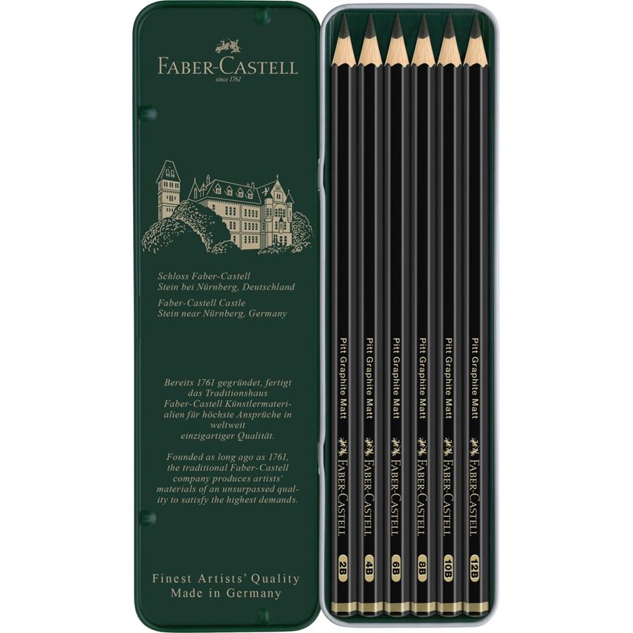 Faber-Castell Pitt Graphite Matt blyantsett 6