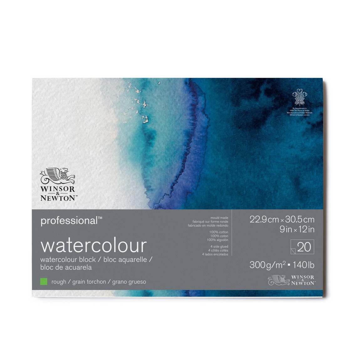 W&N Watercolour Pad Premium 23x30,5 Rough