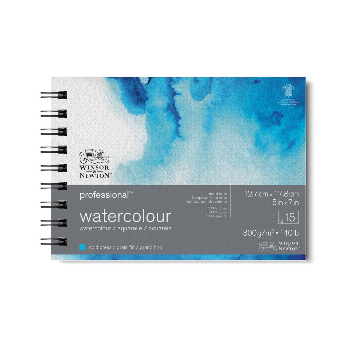 W&N Watercolour Pad Premium 13x18 Cold Pressed Wire