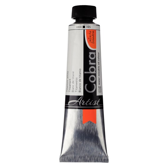 Talens Cobra Water Mixable Oil 40 ml Titanium White S1