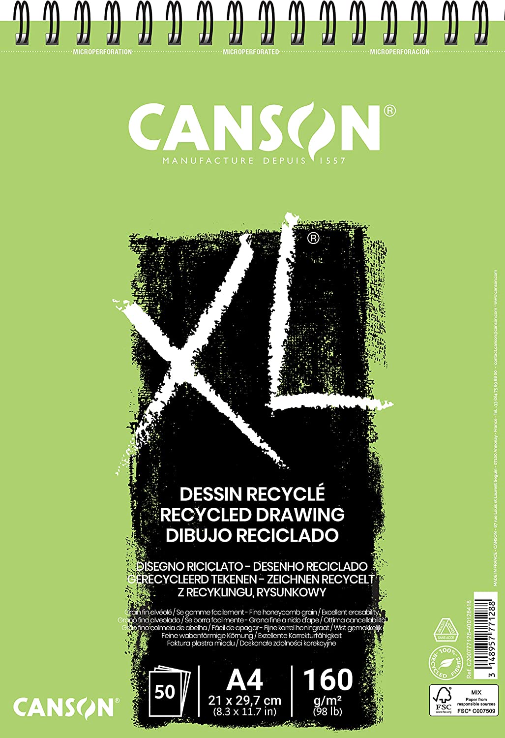 Canson XL-Recycled 160gr. A4 50ark
