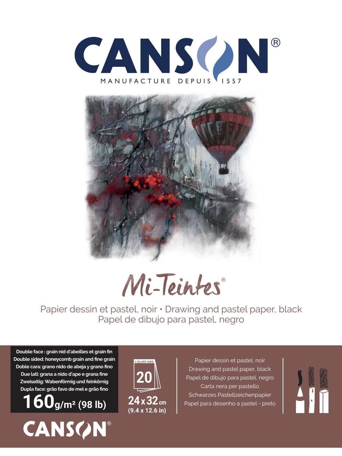 Canson Mi-Teintes Drawing&Pastel paper 160gr. 24x32 Black