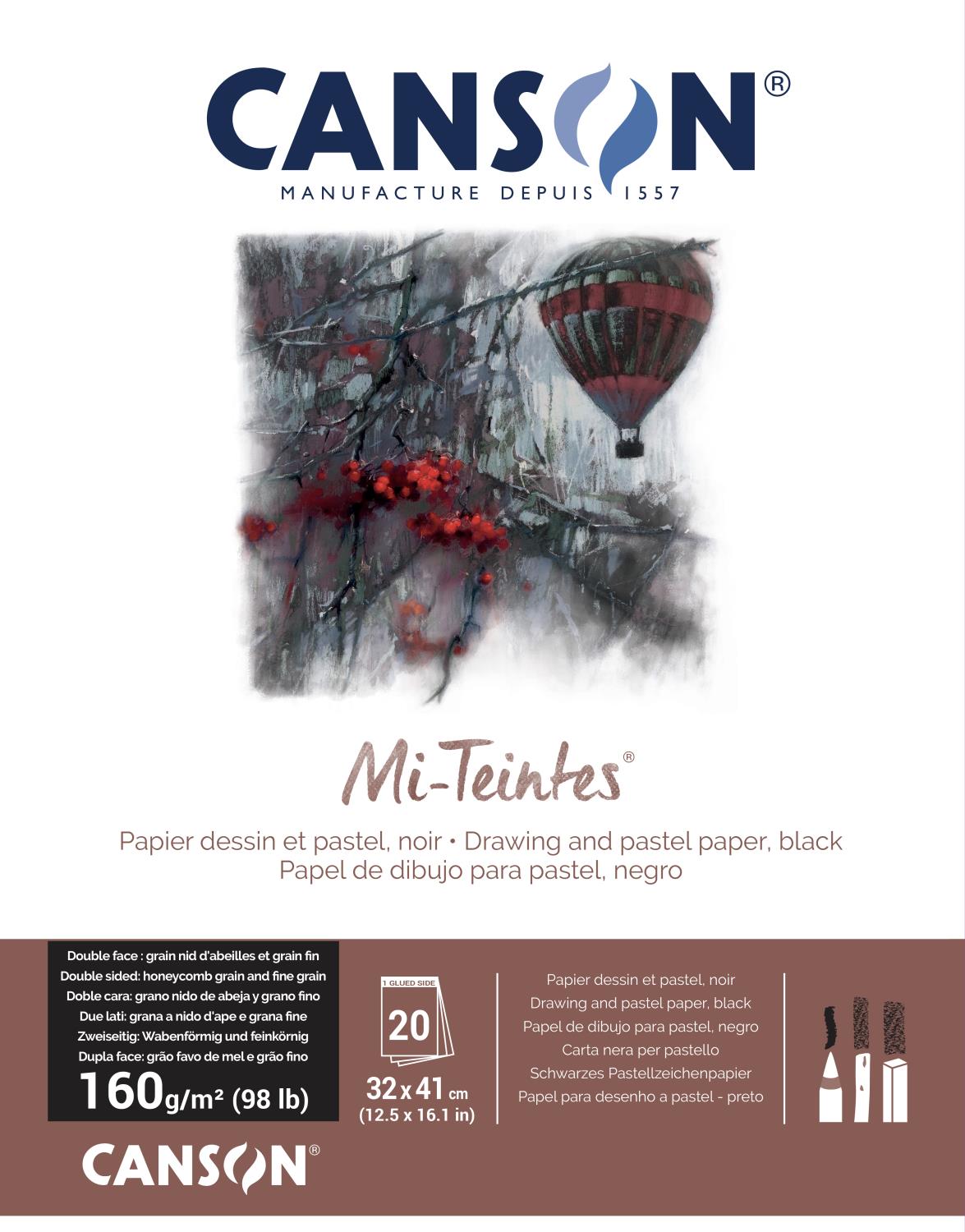 Canson Mi-Teintes Drawing&Pastel paper 160gr. 31x42 Black