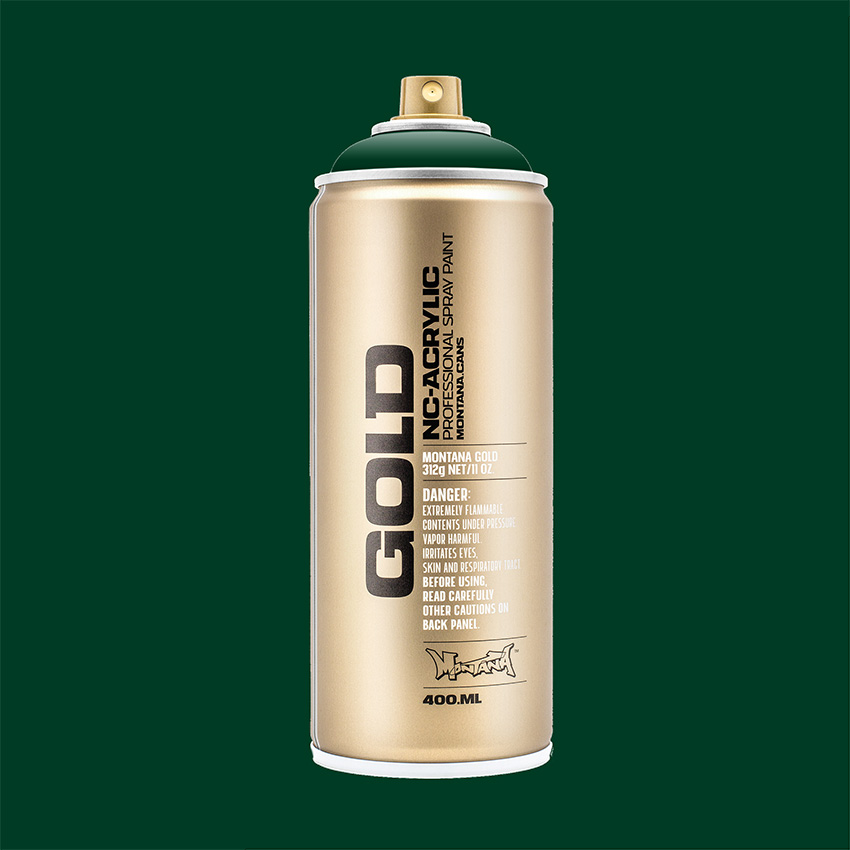 Montana GOLD Acrylic Spray 400ml G6080 Jungle Green