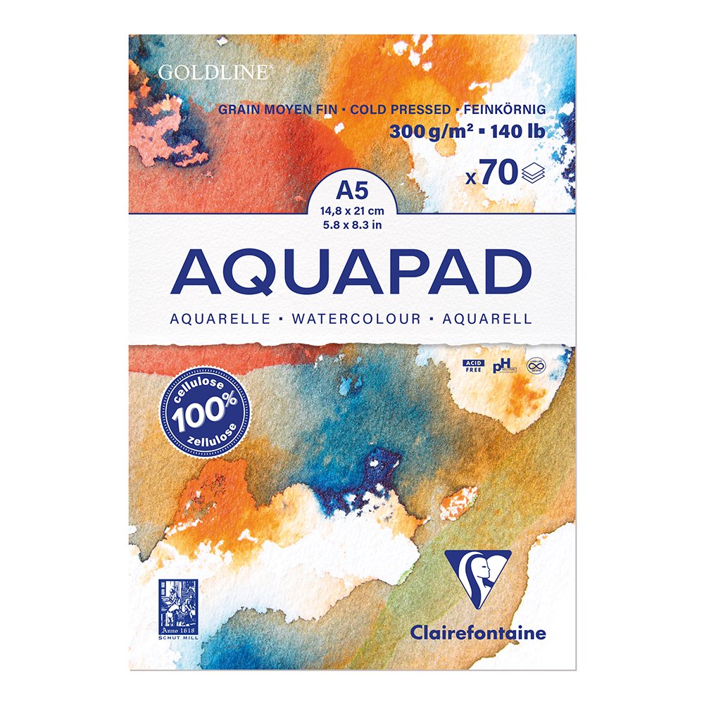 Clairefontaine Aquapad 300gr. A5 Cold Pressed
