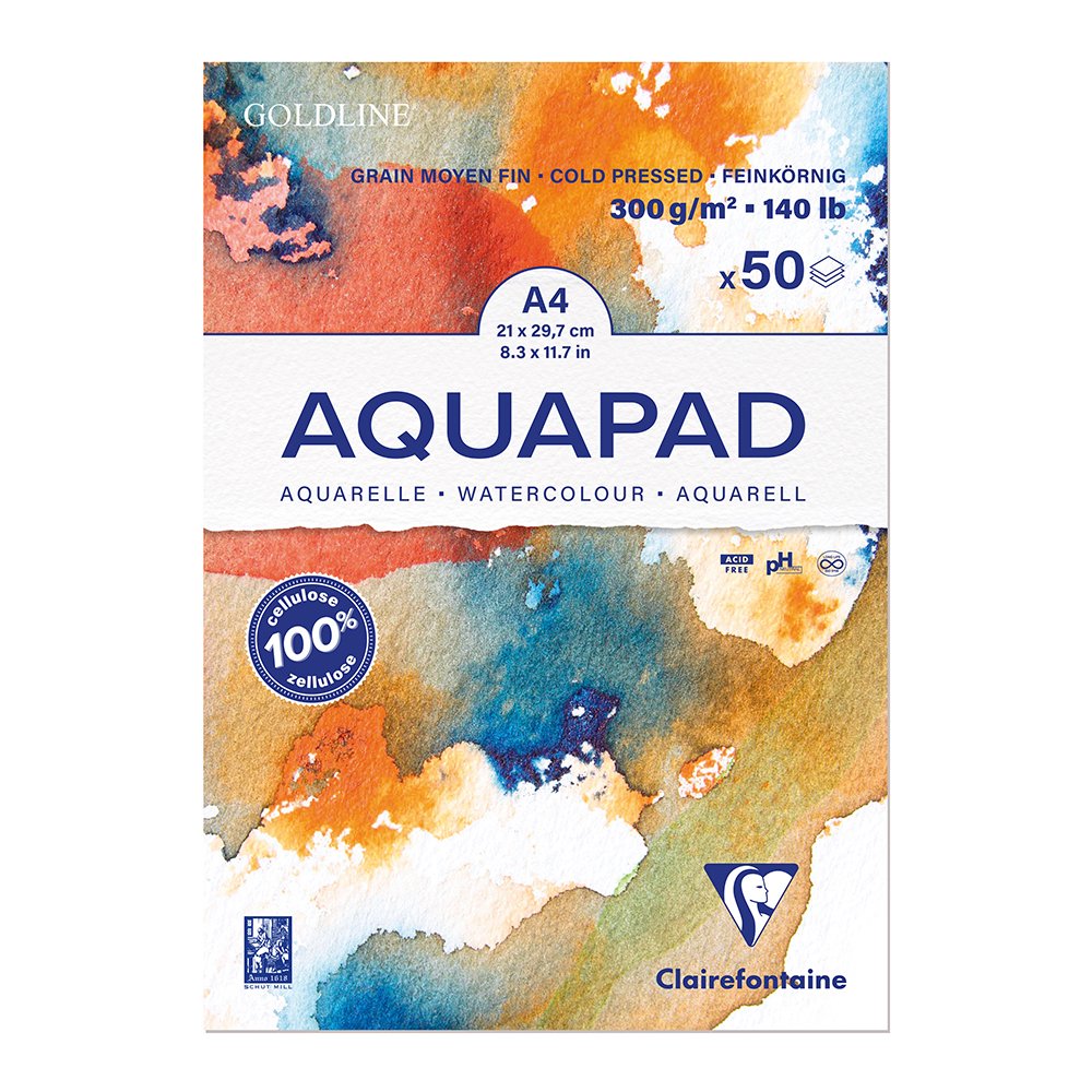Clairefontaine Aquapad 300gr. A4 Cold Pressed