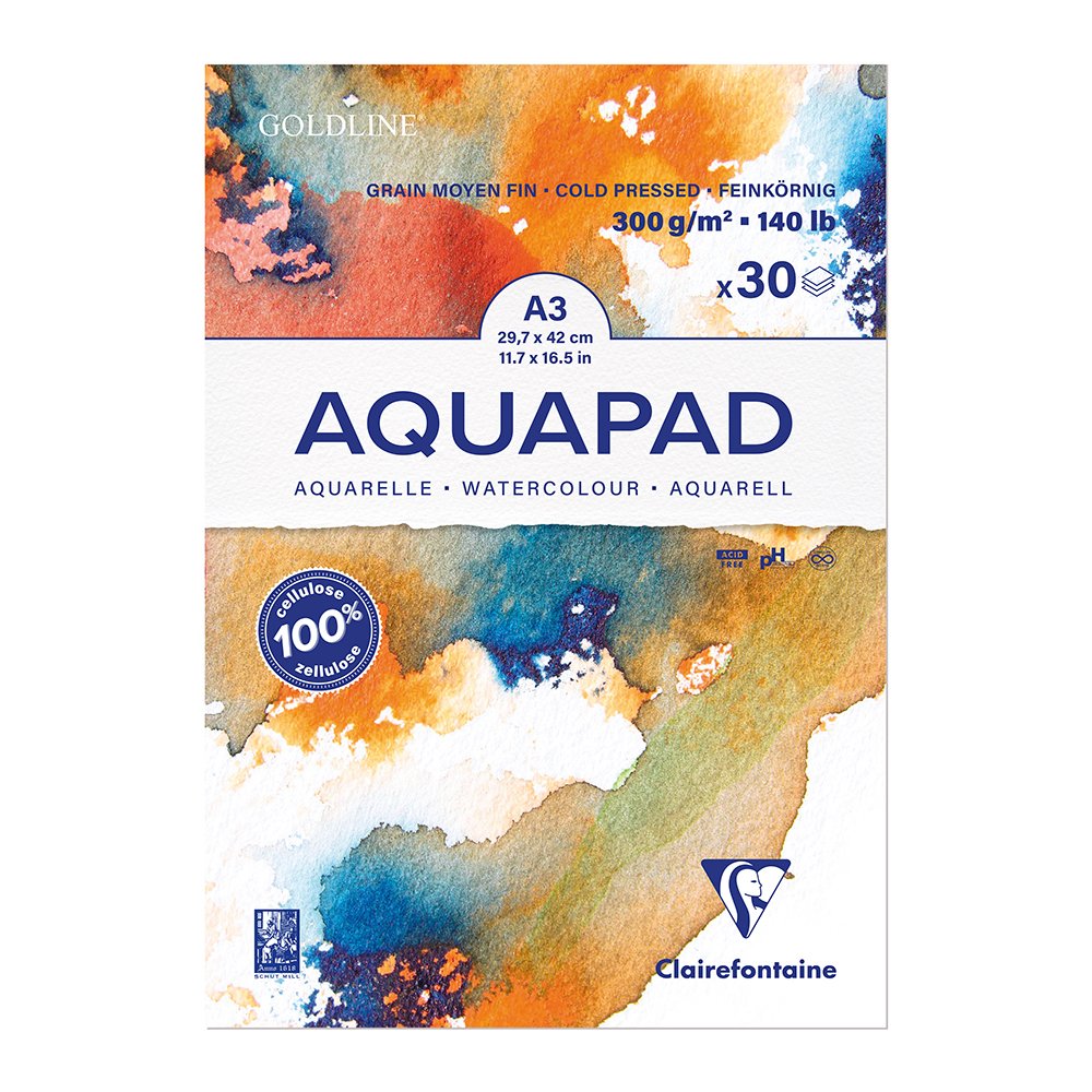 Clairefontaine Aquapad 300gr. A3 Cold Pressed