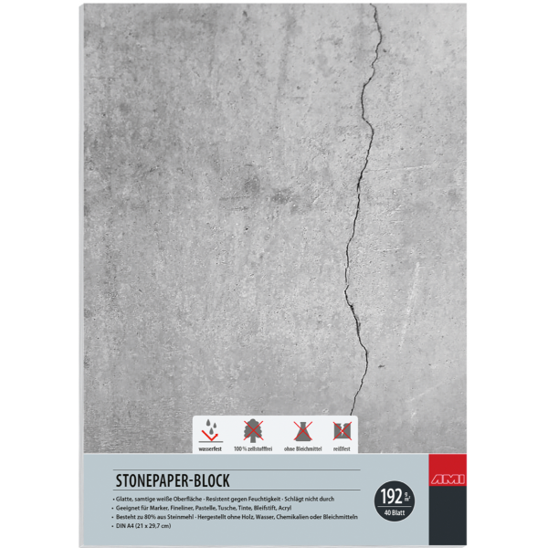 Stonepaper blokk 192gr. A3 40 ark