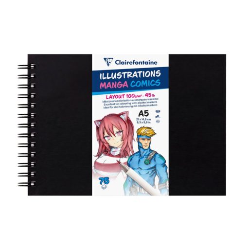 Clairefontaine Manga Illustrations Comics Layout Book 75ark 100g – A5