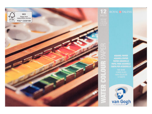 Talens Van Gogh akvarellblokk 300gr. 10,5×14,8cm  12 ark