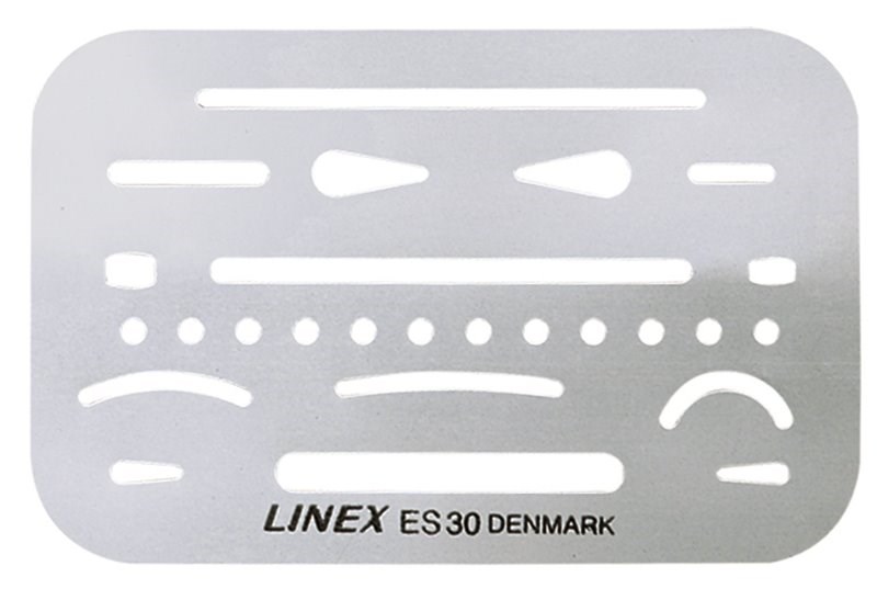 Linex ES-30 Viskesjablong rustfritt stål