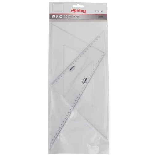 Rotring Vinkellinjal Sett – 30cm 60/30/90° – 20cm 45/45/90°