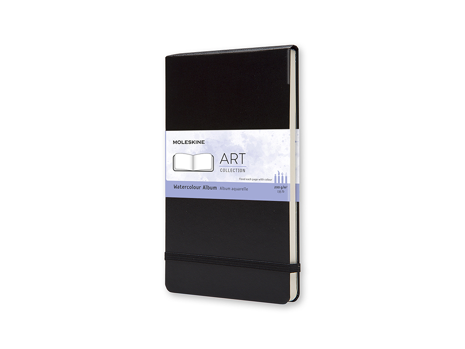 Moleskine Art Watercolor Album Hard L–Blank Black 21x13 200gr.