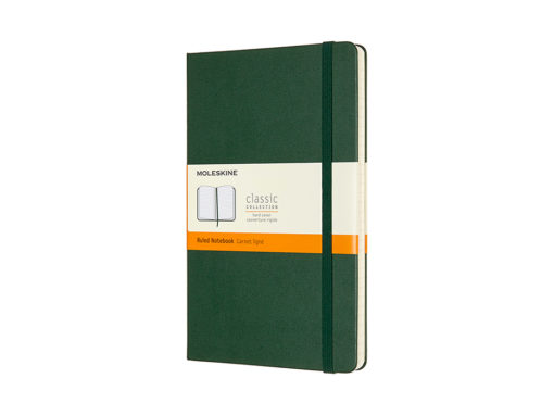 Moleskine Classic Notebook Hard - Ruled Myrtle Green 13x21