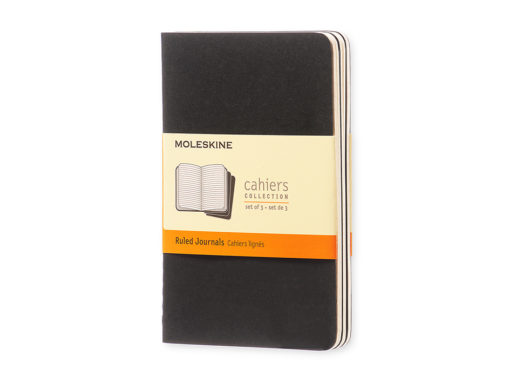 Moleskine Cahier Journal - Ruled Black 32 pk. 9x14