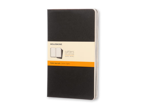 Moleskine Cahier Journal 3pk. Ruled Black13x21