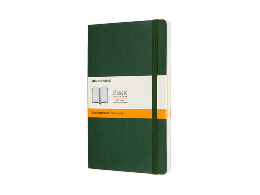 Moleskine Classic Notebook Soft - Ruled Myrtle Green 13x21