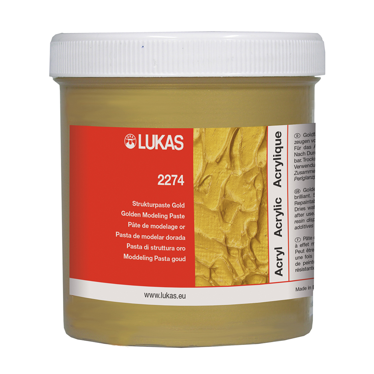 Lukas 2274 250 ml Structure Paste Gold