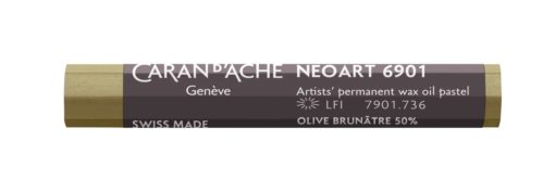 Caran d'ache NeoArt Wax&Oil pastel 736 Brown Olive 50%